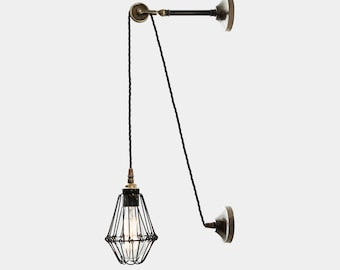 Apoch Vintage Pulley Cage Wall Light