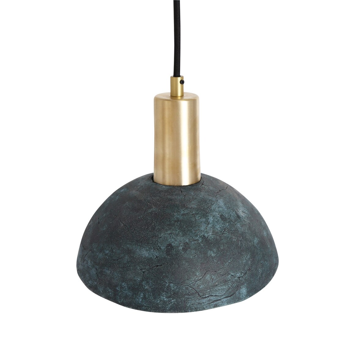 Kauri Organic Ceramic Dome Pendant Light 20cm Blue Earth Etsy