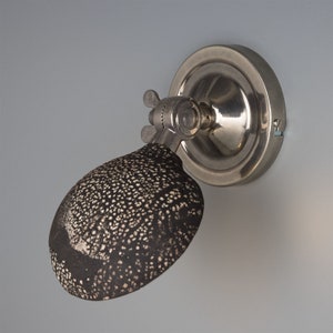 Coco Adjustable Ceramic Wall Sconce, Black Clay