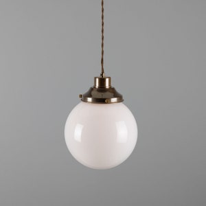 Gentry Small Opal Glass Globe Pendant Light 7.9&#39;&#39; (20cm)