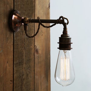 Rehau Industrial Bare Bulb Wall Light on Hook image 2