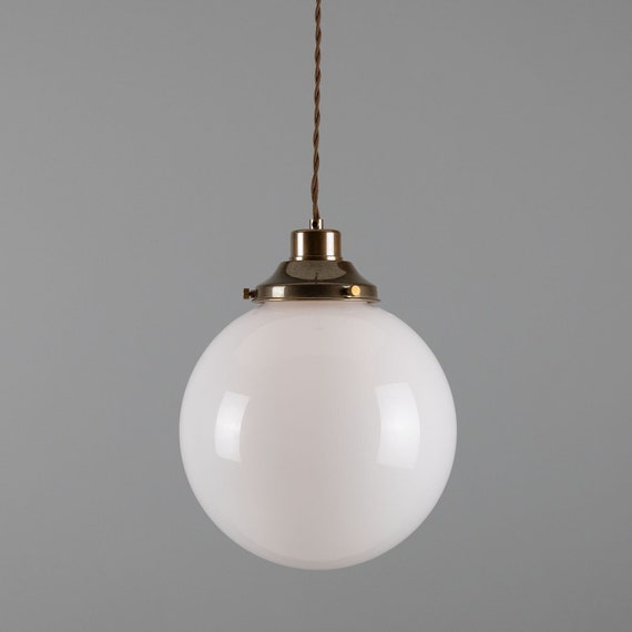 Gentry Opal Glass Globe Pendant Light 25cm Etsy Australia