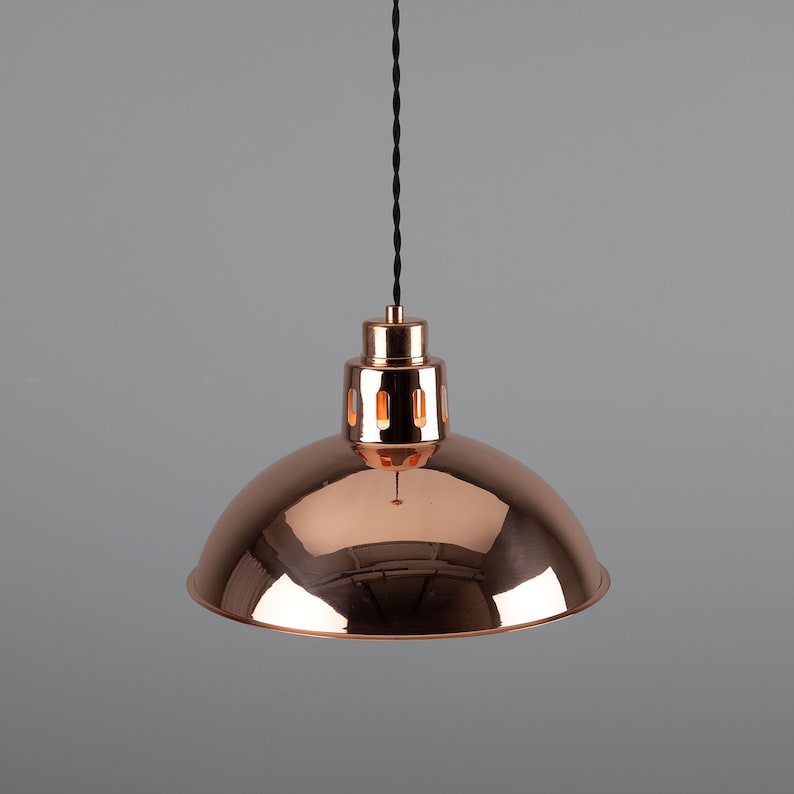 Berlin Vintage Copper Dome Pendant Light 30cm image 3