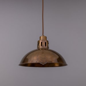 Paris Vintage Industrial Brass Pendant Light 11.8'' 30cm image 3