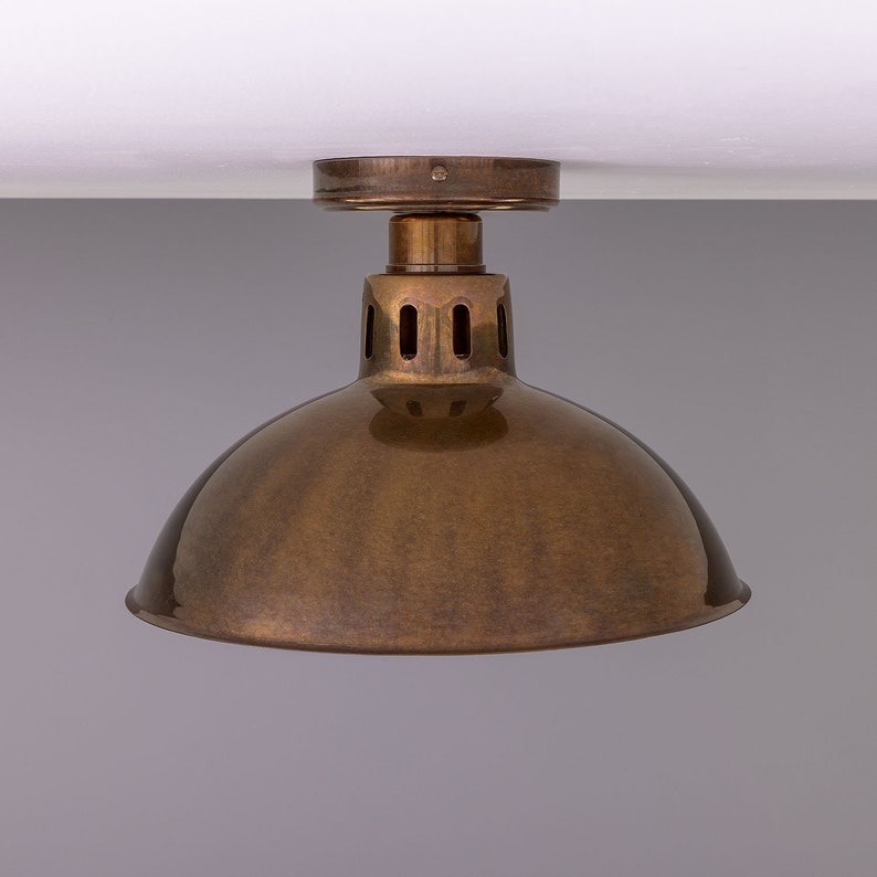 Paris Industrial Vintage Flush Ceiling Light 11.8'' 30cm image 2