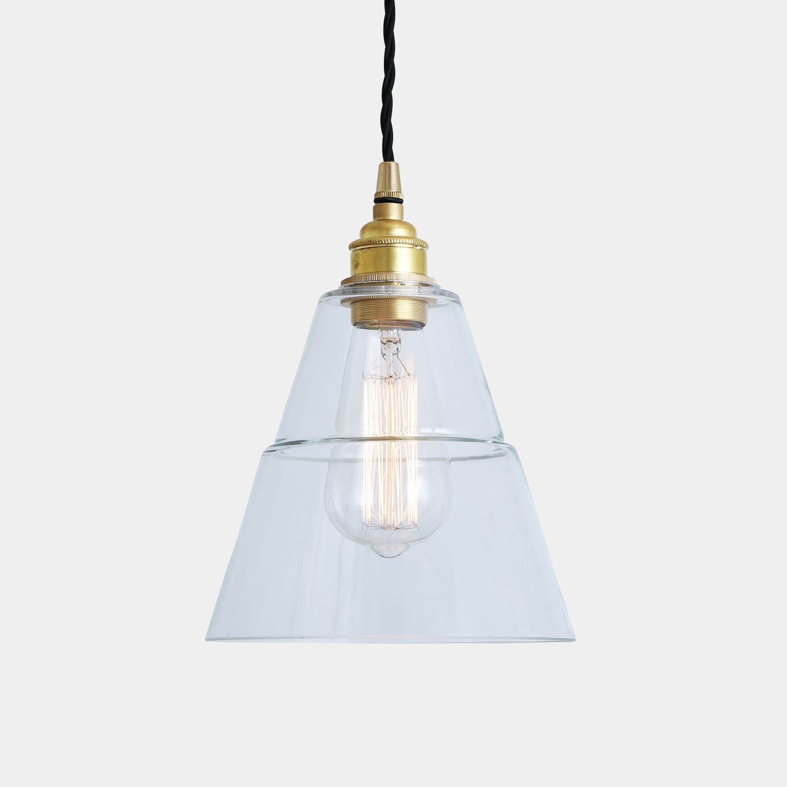 Lyx Contemporary Clear Glass Cone Pendant Light 18cm - Etsy