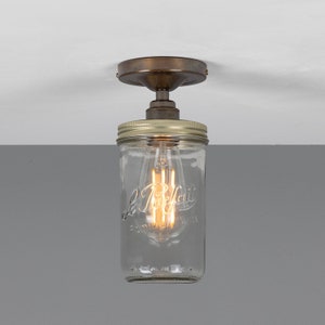 Jam Jar Vintage Retro Flush Ceiling Light