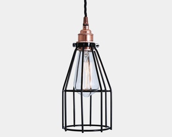 Lima Industrial Cage Copper Pendant Light