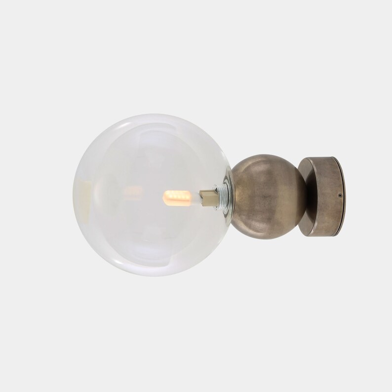 Helena Glass Ball Wall Light 15cm Glass Options Etsy