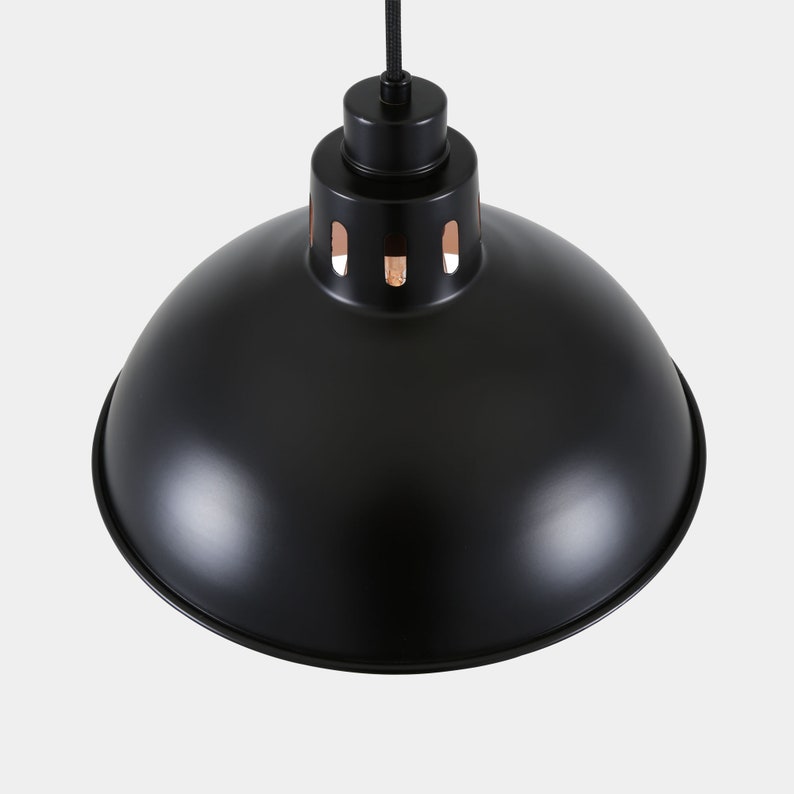 Bessemer Vintage Black and Copper Pendant Light 30cm image 3