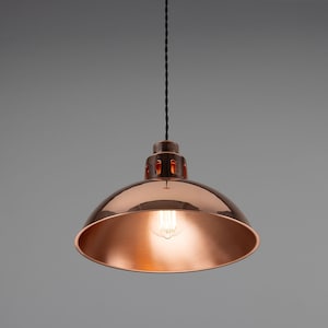 Berlin Vintage Copper Dome Pendant Light 30cm image 2