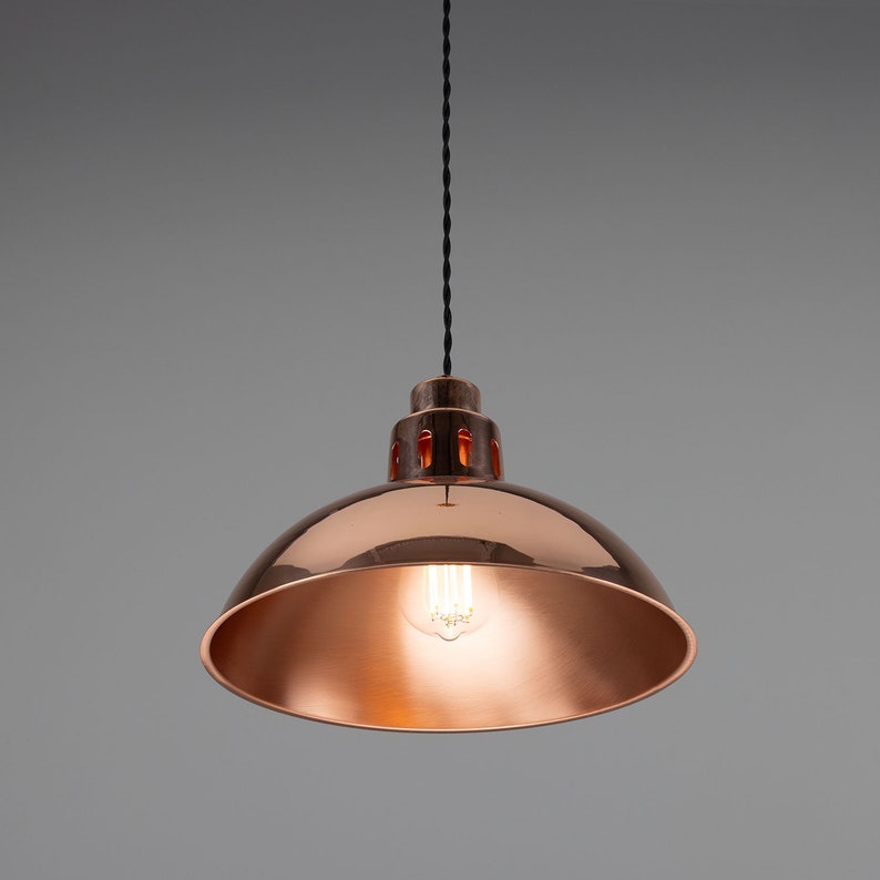 Berlin Vintage Copper Dome Pendant Light 30cm image 2