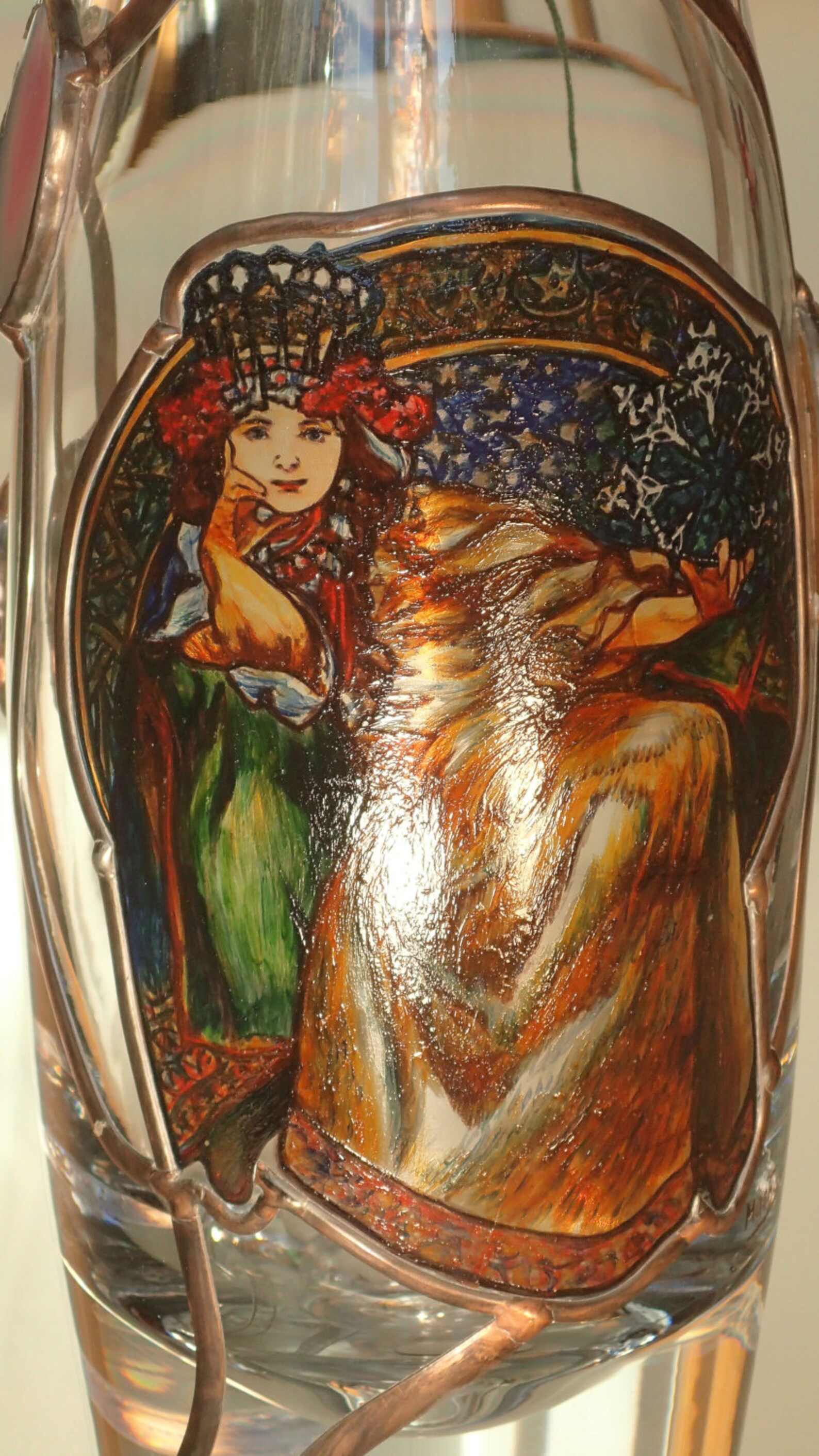 Alphonse Mucha Princess Hyacinth Vase Original Sekyt art Etsy