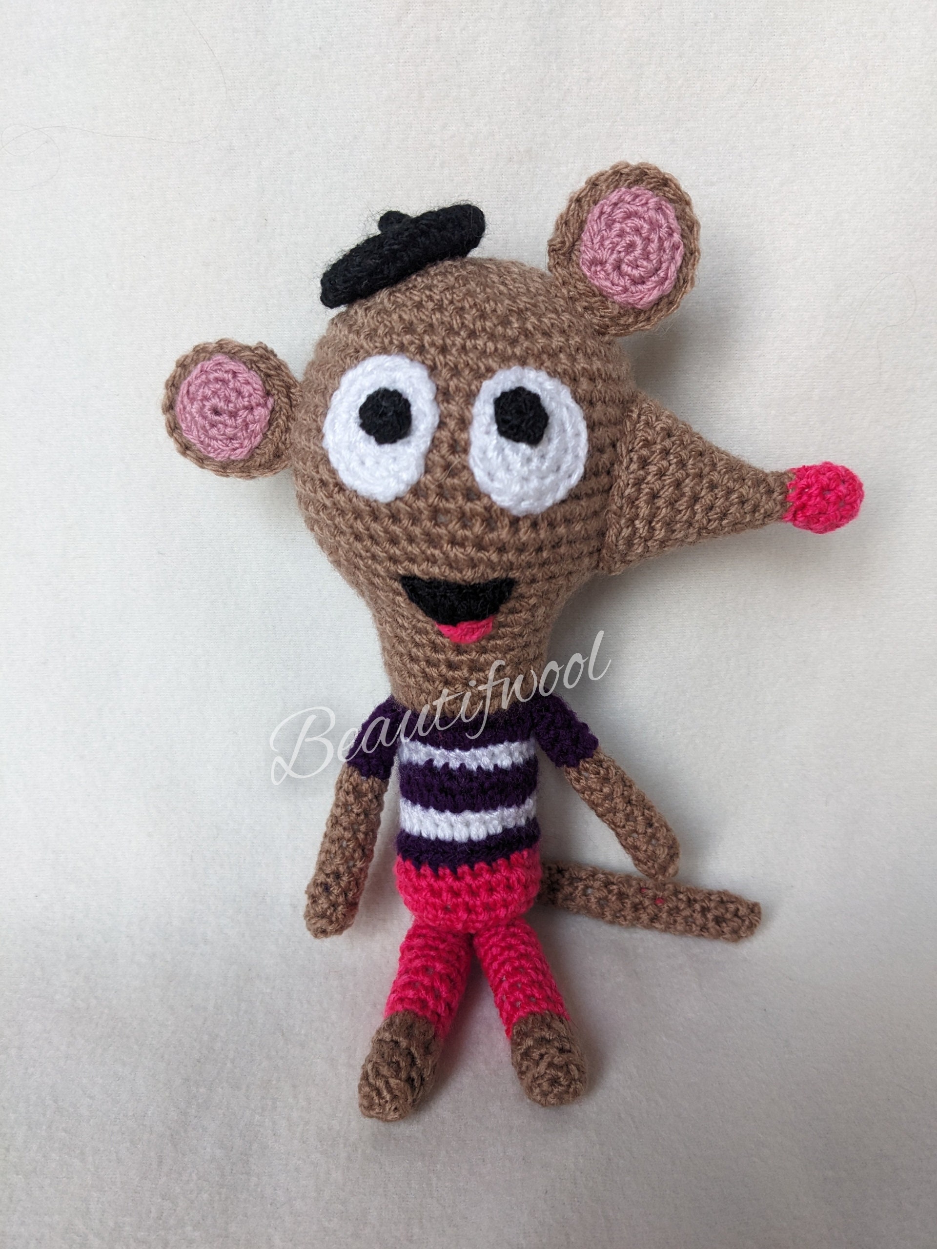 Tino - Artistic Mouse - Hey Duggee - Cbeebies - Handmade - Crochet