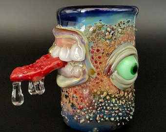 Red Drooling tongue demon shot glass