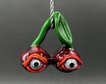 Colgante de ojo de cristal con sabor a cereza