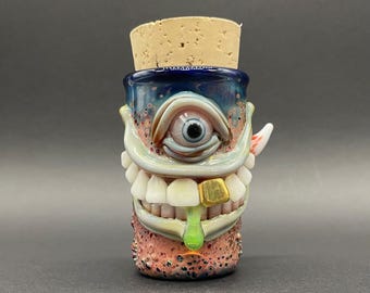Tarro de corcho con carita sonriente