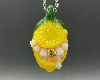 grinning lemon pendant