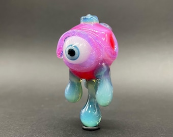 Drippy cyclops glass pendant
