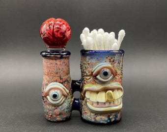 Estación de limpieza de maquillaje con tapón cerebral