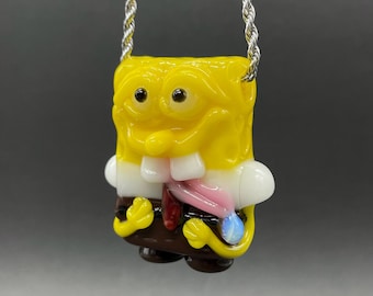 Sponge bob square pants glass pendant