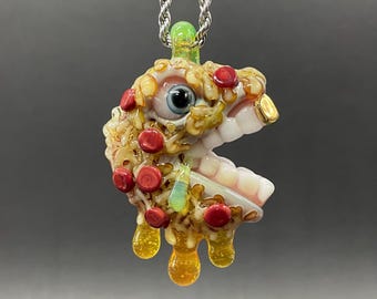 glass pizza fiend pendant