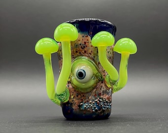 Vaso de chupito de hongo viscoso verde