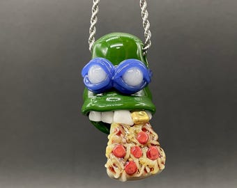 Colgante de cristal soplado a mano Leonardo Turtle