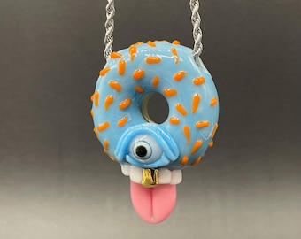 glass doughnut pendant
