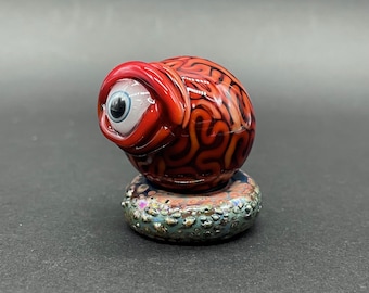 brain glass marble and stand