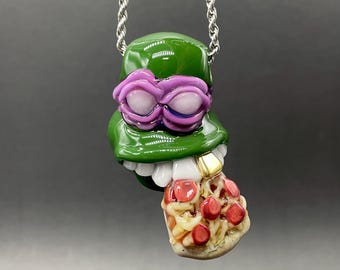 Colgante de tortuga de cristal Donatello