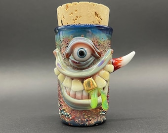 Smiley face cork jar