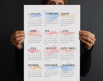 Calendar 2022 | Printable calendar | Modern calendar| Poster | 2022 wall calendar