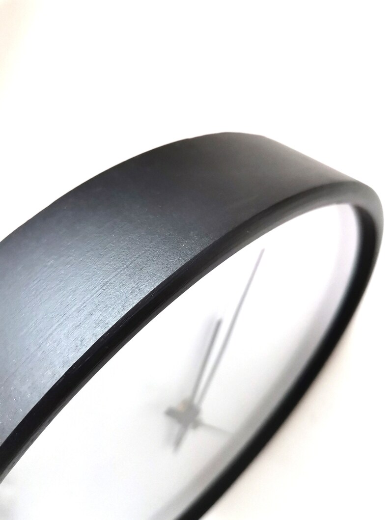 Simple Modern Wall Clock Black and White Minimal Sixty Etsy