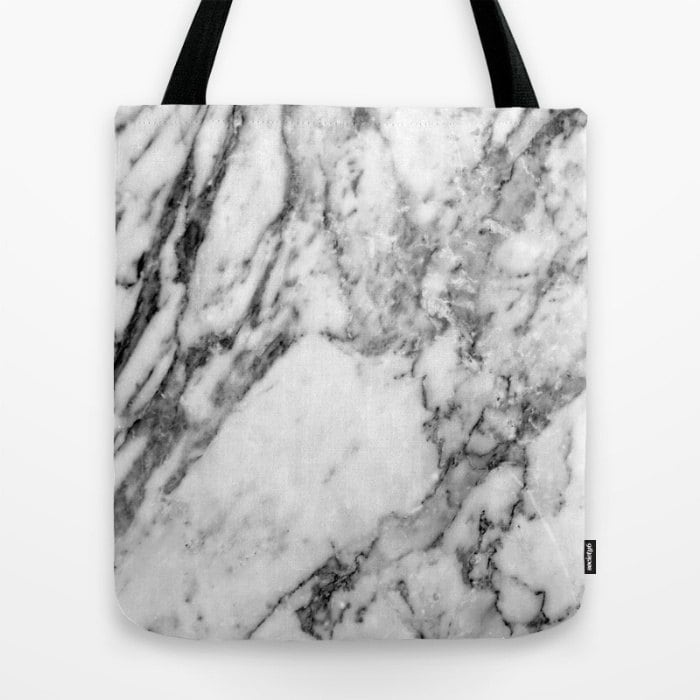 Black Marble Tote Bag Canvas Tote Trendy Tote Fashion Marble - Etsy