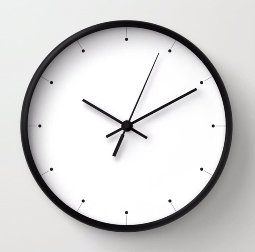 Simple wall clock black and white clock minimalist design | Etsy