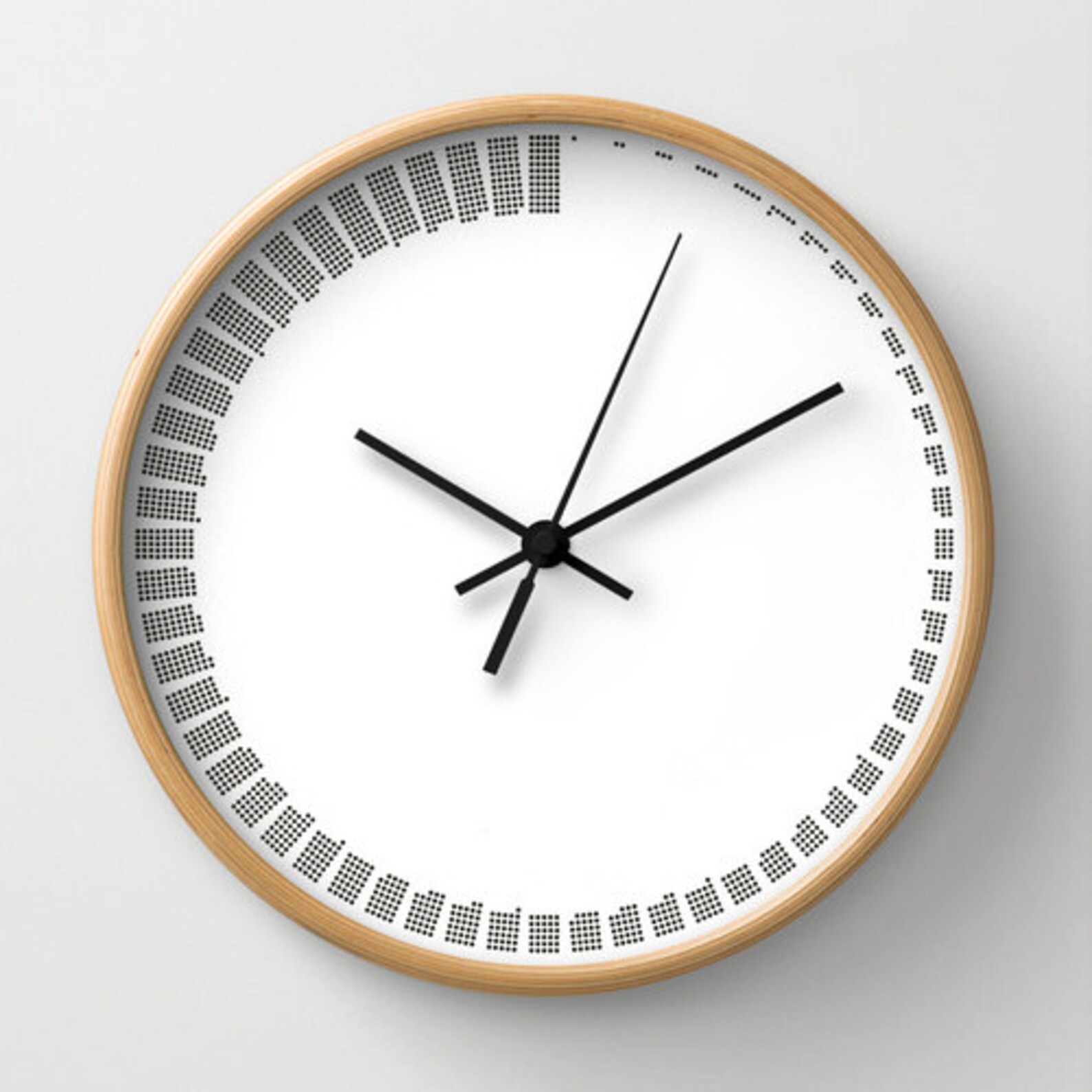 Simple Modern Wall Clock Black and White Minimal Sixty Etsy