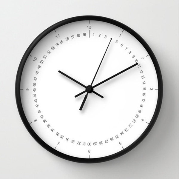 Classic wall clock, Contemporary clock,  Minimal wall clock, Design wall clock, Numbered clock, Wooden wall clock