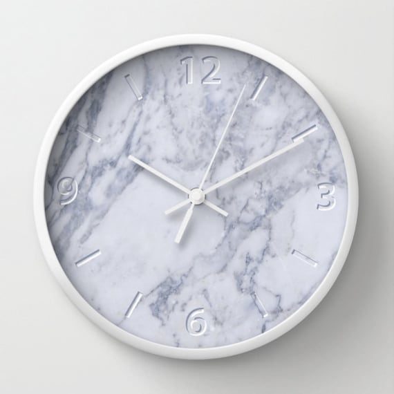 Marble clock mantle clock decorative clock minimalist decor