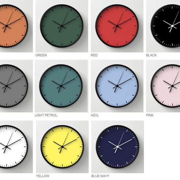 Yellow Wall Clock Etsy