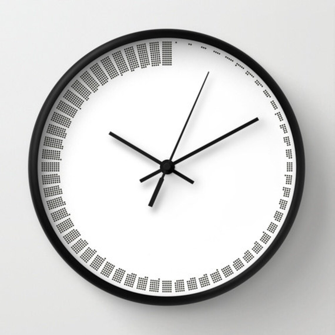 Simple modern wall clock black and white minimal sixty Etsy
