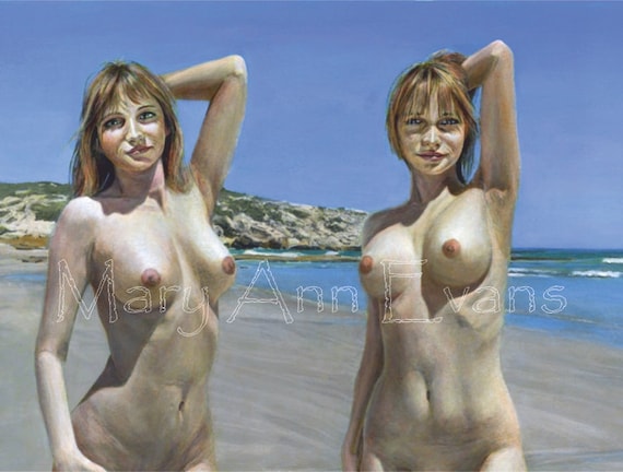 mature woman nude beach Sur La Plage: Limited Edition Print From Original Painting by Mary Ann  Evans MATURE Female Nude Beach Scene - Etsy