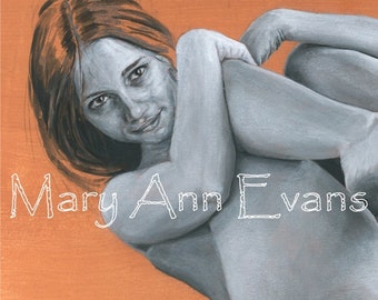 Mary Ann Evans Erotic Female Nude Study (MAECP39) MATURE. Print from original acrylic painting