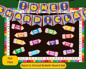 One Sharp Class Bulletin, Back to School Bulletin Board Set, Pencil Themed Classroom Decor, Printable PDF with Borders & Name Tags