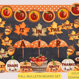 Herbst Bulletin Board Set, Freundlichkeit Klassenzimmer Dekor, Herbst Klassenzimmer Community, Lehrer Bulletin Board Ideen, Herbst Bulletin Board