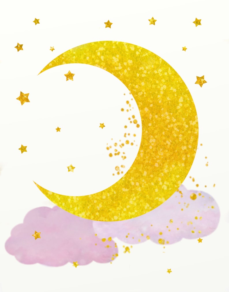 Dream Big Moon nursery printable Cloud nursery decor Stars Etsy