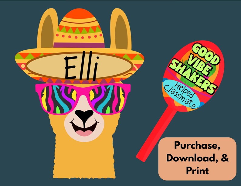 Llama Classroom Bulletin Board Set, Back to School Decor, Printable PDF ...