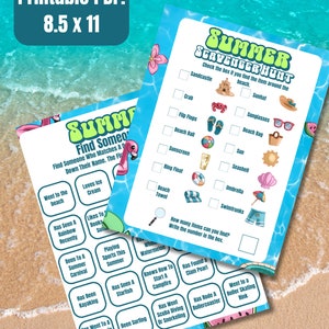 Summer Games for Kids, Summer Games for adults, Printable, Summer Fun, Family Games, Summer Printable, Trivia, Charades, Teacher printable