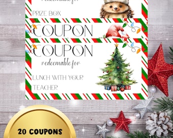 Christmas Coupons for Students, Teacher Gift