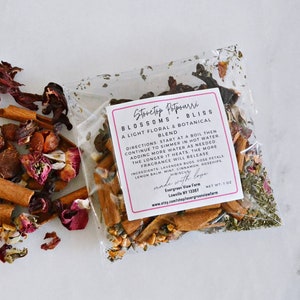 Mélange pot-pourri pour cuisinière Blossoms & Bliss, cadeaux pour la fête des mères, parfum d'intérieur printemps-été, saint-valentin nuptiale baby shower